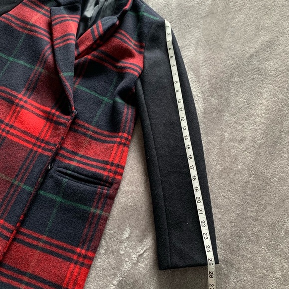 Gap red plaid lined driving coat - Picture 13 of 16